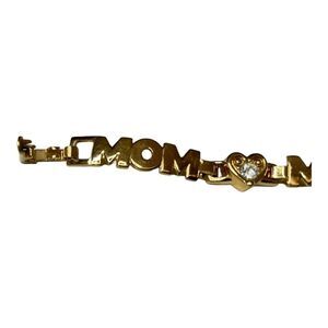 MOM HEART GOLDTONE BRACELET‎